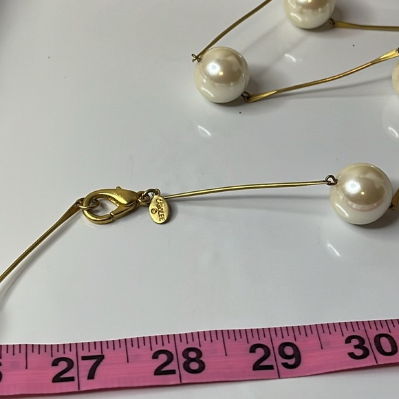 CAROLEE LONG LINK PEARL NECKLACE - Picture 8 of 9